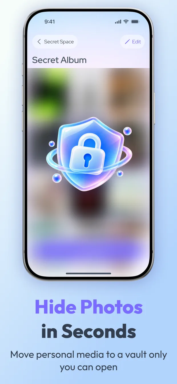 Secret Album locked behind a shield